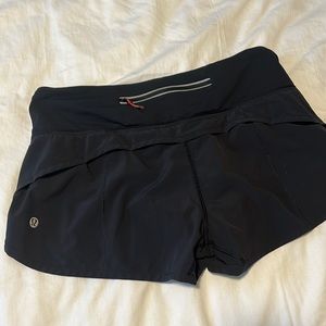 Lululemon black athletic shorts in great condition!